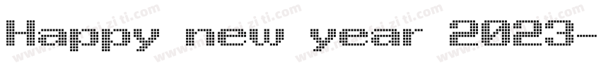 Happy new year 2023字体转换